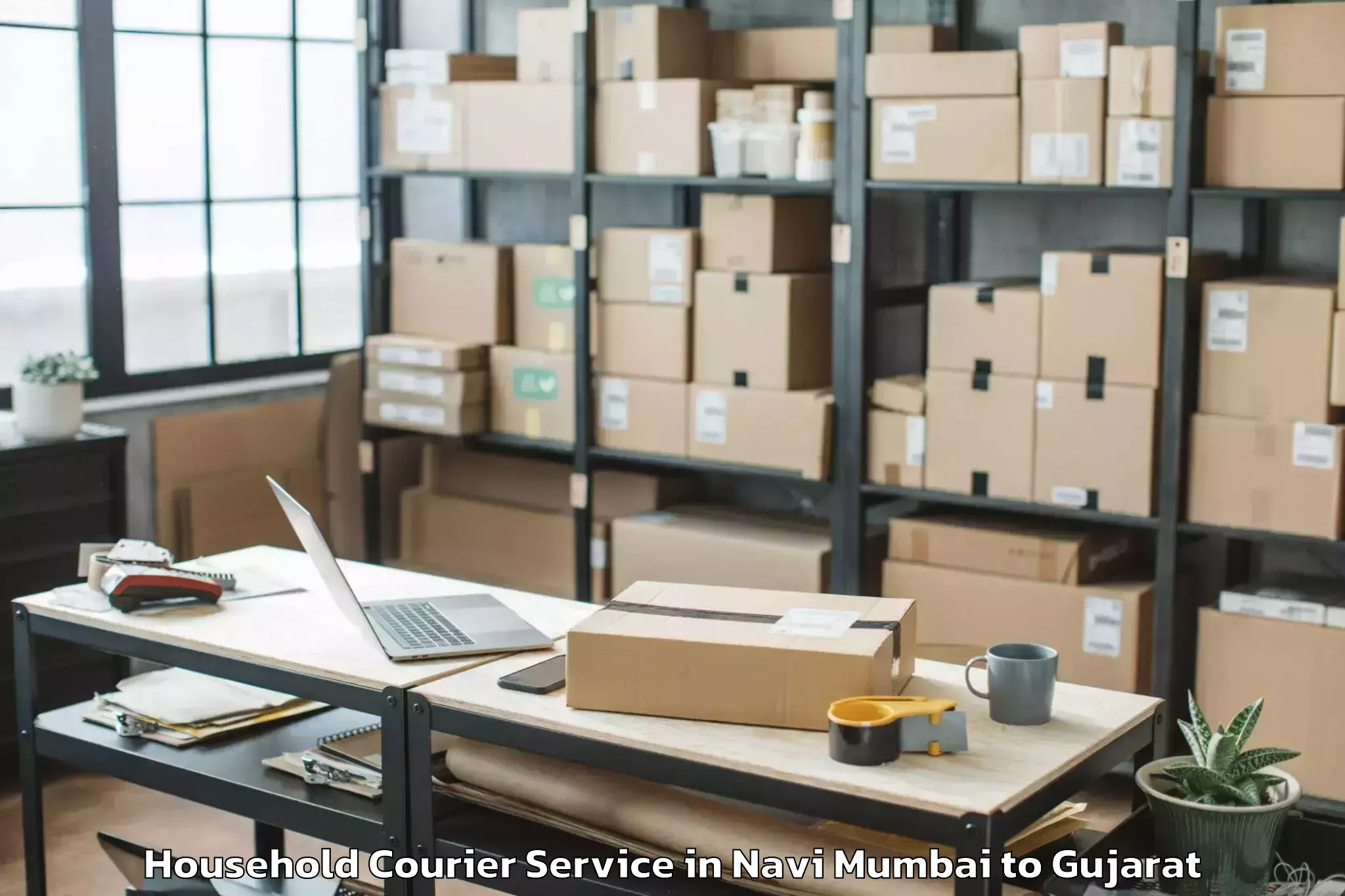 Book Navi Mumbai to Harij Household Courier Online